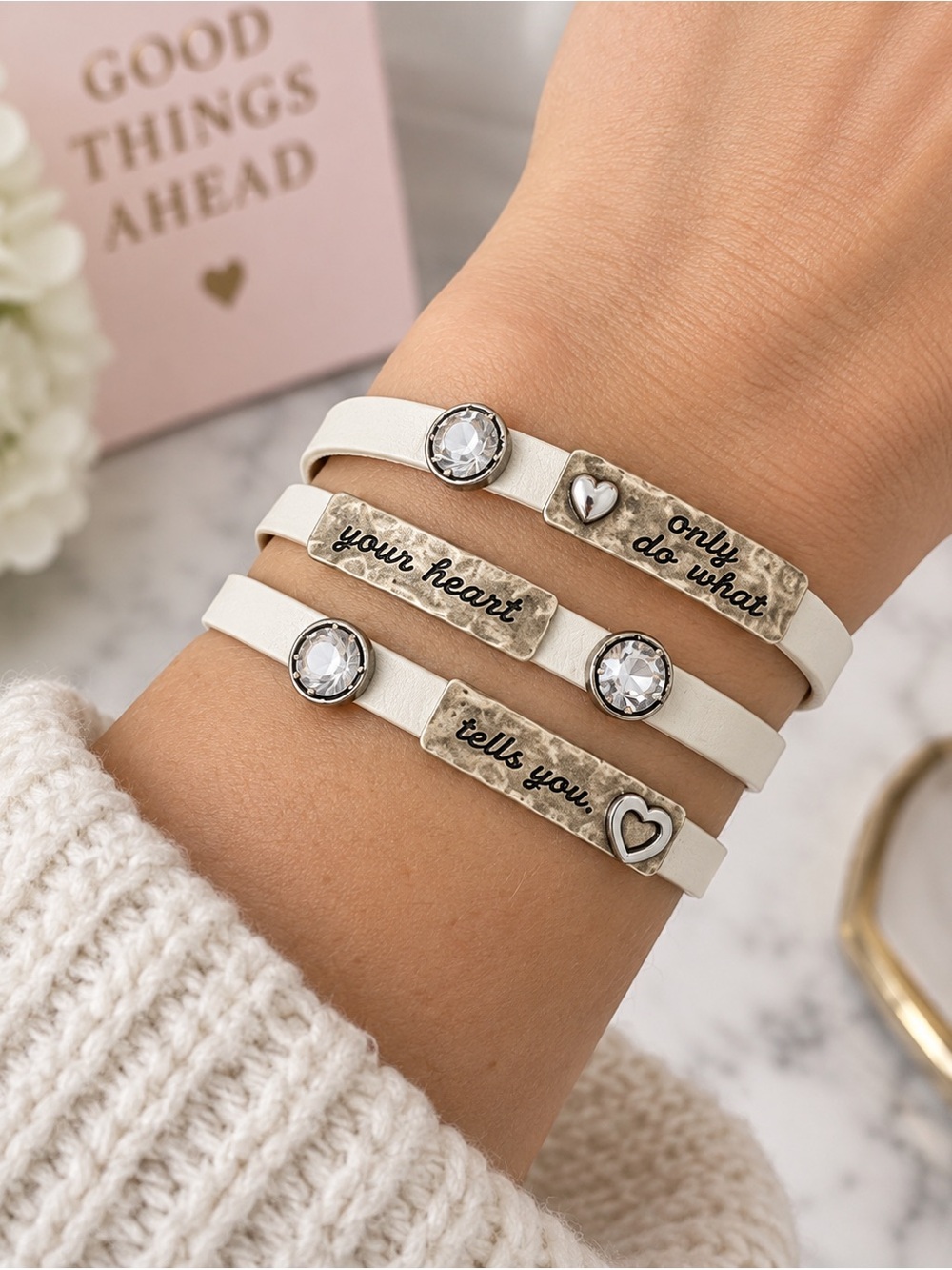 “Only Do What Your Heart‎ Tells You” Inspirational Wrap Leather Bracelet